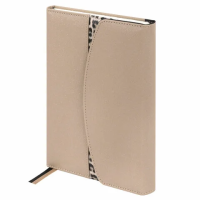 Ежедневник недатированный А5 155х213 мм BRAUBERG 'Wild', под кожу, магнит, 160 л., LEO бежевый, 1162