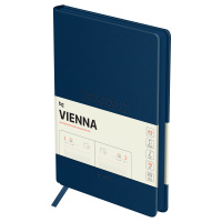 Ежедневник датированный 2025г., А5, 176л., мягкий переплет, кожзам, BG 'Vienna. Dark blue', темно-си