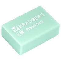 Ластики BRAUBERG 'Pastel Soft' набор 12 шт., размер ластика 31*20*10мм, экологичный ПВХ, 229598