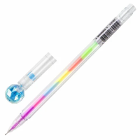 Гелевая ручка Юнландия Хрустальный шар ассорти, 0.35мм, прозрачный корпус