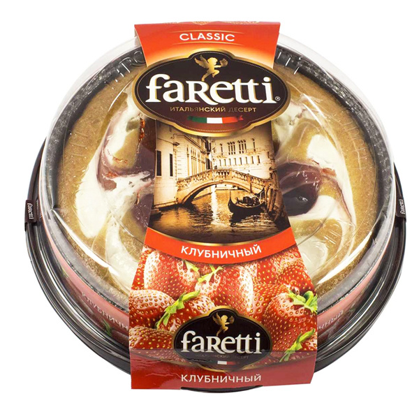 Faretti итальянский десерт клубничный