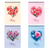 Блокнот А6 40л. на гребне BG 'Floral notebook'