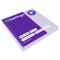 Самоклеящийся блок Berlingo 'Ultra Sticky', 75*75мм, 100л, пастель, фиолетовый