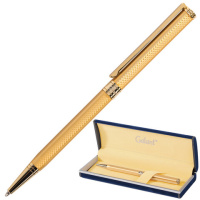 Шариковая ручка автоматическая Galant Stiletto Gold синяя, 0.7мм, золотой корпус