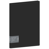 Папка с 10 вкладышами Berlingo 'Soft Touch', 17мм, 700мкм, черная, с внутр. карманом