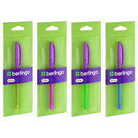 Ручка шариковая Berlingo 'Triangle 110 Color' синяя, 0,7мм, грип, корпус ассорти, пакет