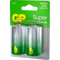 Батарейка Gp Super Alkaline C LR14, 1.5В, алкалиновые, 2шт/уп