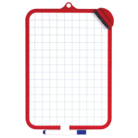 Доска-планшет маркерная Пифагор 18.5х26см, пластиковая, двусторонняя, с маркером и губкой