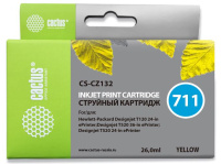 Картридж струйный Cactus CS-CZ132 желтый, 26мл
