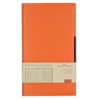 Ежедневник недатированный Bruno Visconti Metropol оранжевый, А6, 80 листов, кожзам