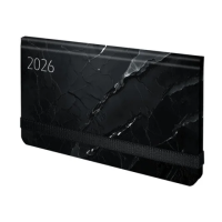 Еженедельник датированный 2026 с резинкой 171х93 мм, BRAUBERG, твердый, УФ-ЛАК, 64 л., 'Marble', 117