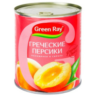 Персики Green Ray в сиропе, 850г