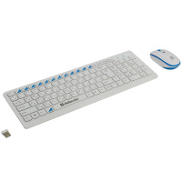 Комплект клавиатура+мышь беспроводной Defender Skyline 895, бело-голубой