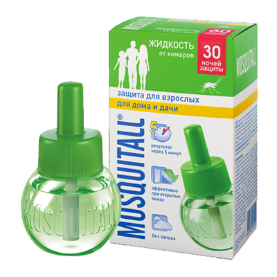 фото: Жидкость для защиты от комаров Mosquitall Универсальная защита на 45 ночей, электрофумигатор и  жидк