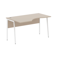 Стол прямой СА-2P(L) Мокачино/Белый 1400х900х755 IMAGO PLUS