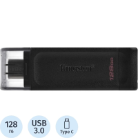 USB флешка Kingston DataTraveler 70 128 Гб, USB-C 3.2 G1, черный