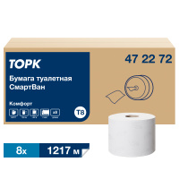 Туалетная бумага Tork Advanced Т8, 472272, в рулоне, 207м, 2 слоя, белая