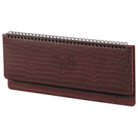 Планинг датированный 2026 305х140 мм BRAUBERG 'Comodo', под кожу, темно-коричневый, 117222