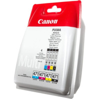 Картридж струйный Canon CLI-471, 4 цвета, 4шт, (0401C004)