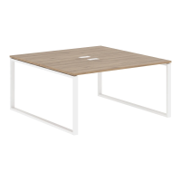 Стол 2-х местный EQWST 1516 Дуб Денвер светлый/Белый 1560х1606х750 EDIS