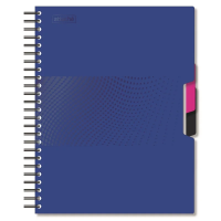 Бизнес тетрадь Attache Digital синий, А5, 140 листов, в клетку, на спирали, пластик