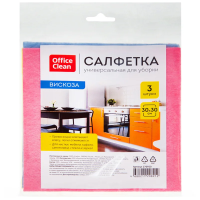 Салфетка хозяйственная Officeclean 30х30см, вискоза, 3шт/уп