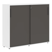 Шкаф средний с дверьми купе EMC 1643 Мокко/Мокко/Белый 1606х430х1355 EDIS