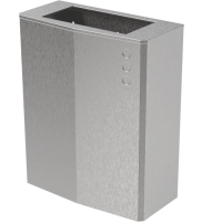 Мусорное ведро Nofer нерж.сталь 23л, матовое, настенное, с крышкой, 14078.EVO.S