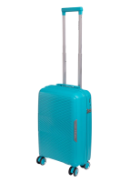 Чемодан Sirocco Emerald бирюзовый с полосками размер S, 56 x 38 x 21см