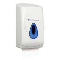 Диспенсер для туалетной бумаги листовой Merida Top BTN401, белый/синий