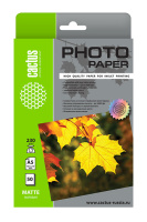 Фотобумага для струйных принтеров Cactus CS-MA523050 А5, 50 листов, 230 г/м2, белая, матовая