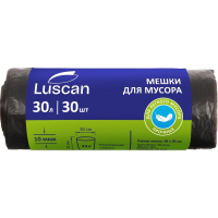 Мешки для мусора 30л, 10мкм, черного цвета, 30 шт