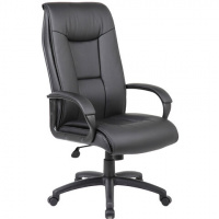 Кресло офисное Brabix Work EX-513 экокожа, черная, крестовина пластик