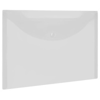 Папка-конверт с кнопкой МАЛОГО ФОРМАТА, А5, BRAUBERG 'UNIVERSAL', прозрачная, 0,15 мм, 273065