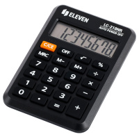 Калькулятор карманный Eleven LC-210NR черный, 8 разрядов