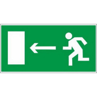 Знак Направление к эвакуационному выходу налево Гасзнак 300х150мм, самоклеящаяся пленка ПВХ, E04