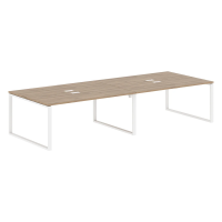 Стол 4-х местный EQWST 3513 Дуб Денвер светлый/Белый 3526х1346х750 EDIS