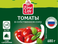 Fine Life Томаты в собственном соку, 680г