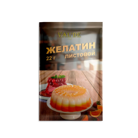 Желатин Val'de листовой, 22г