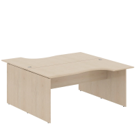 Стол на 2 рабочих места Skyland Wave W2CET 169.1, бук тиара, двухместный, эргономичный