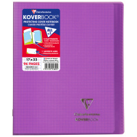 Бизнес-тетрадь 48л., 170*220мм, клетка Clairefontaine 'Koverbook', пластик. обложка, фиолетовая, 90г