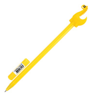 Ручка с топпером шариковая ЮНЛАНДИЯ 'Динозаврик', корпус ассорти, СИНЯЯ, пишущий узел 0,7 мм, 143809