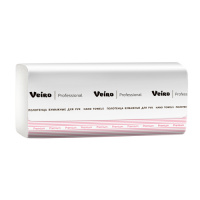 Бумажные полотенца листовые Veiro Professional V32-200, листовые, белые, V укладка, 190шт, 2 слоя