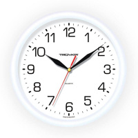Часы настенные Troyka белые, d=24.5см, круглые, 21210213