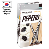 Печенье-соломка LOTTE 'Pepero White Cookie' в молочном шоколаде, с крошками печенья, 32 г, Корея, 25