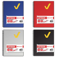 Тетрадь Brauberg Tag, А5, 80 листов, в клетку, на спирали, пластик с вырубкой