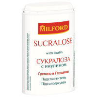 Заменитель сахара MILFORD Сукралоза с инулином, 370 таблеток, пластиковая баночка с дозатором, 94120