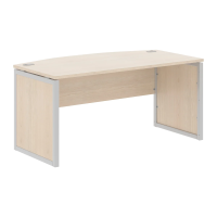 Стол руководителя XQPET 169 Бук Тиара/Алюминий 1600х867х750 XTEN-QP