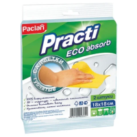 Салфетки целлюлозные (губчатые) 18х18 см, КОМПЛЕКТ 2 шт., PACLAN 'Practi ECO absorb', ш/к3621, 41016