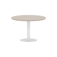 Конференц стол ПРГ-100 Мокачино/Белый D1000х750